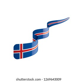 Iceland flag, vector illustration on a white background