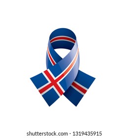 Iceland flag, vector illustration on a white background