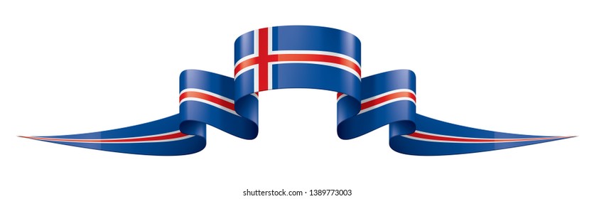 Iceland flag, vector illustration on a white background