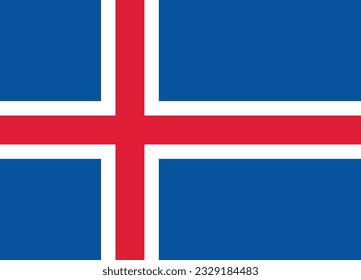 Iceland flag vector illustrator. eps