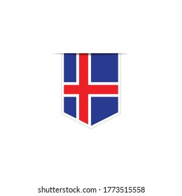 Iceland  flag vector. National Simple Iceland  flag