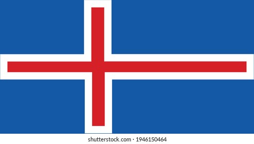 Iceland Flag Vector – Official Iceland Flag With Original Color and Size Proportion