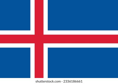 Iceland flag wave isolated on png or transparent background