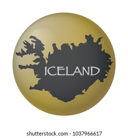 An Iceland gold coin isolated on a white background