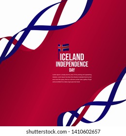 Iceland Independence Day Celebration Vector Template Design Illustration