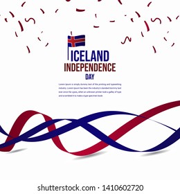 Iceland Independence Day Celebration Vector Template Design Illustration