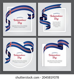 Iceland independence day vector illustration on a white background