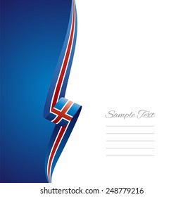 Iceland left side brochure cover vector