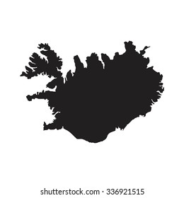 iceland logo vector. map of iceland.