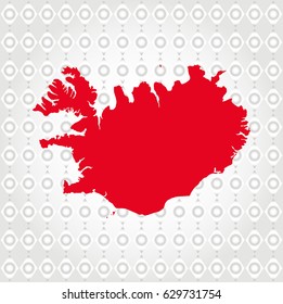  iceland map in Diamond background