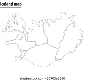 Mapa ilustrativo de Islandia detallado mapa de Islandia con estados