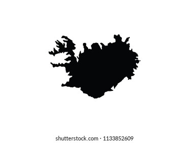 Iceland map outlines island Europe national symbol cross nordic