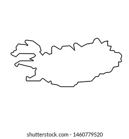 Iceland map sign. Simple icon