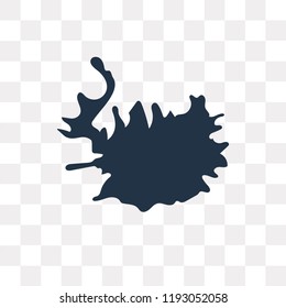 Iceland map vector icon isolated on transparent background, Iceland map transparency concept can be used web and mobile