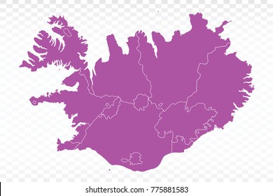  Iceland map. Vector illustration eps 10.