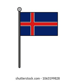 Iceland national flag