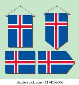 Iceland national flag 