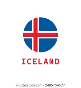 Iceland national flag, Iceland flag, official colors and proportion correctly. National Iceland flag. Vector illustration.