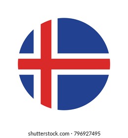 Iceland national flag, Iceland flag, official colors and proportion correctly. National Iceland flag. Vector illustration.