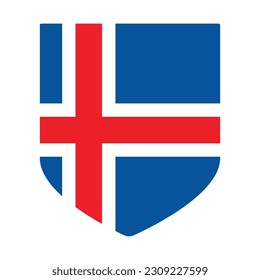 Bandera nacional de Islandia. Bandera de Islandia en forma. 