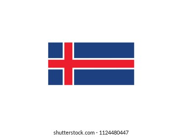 Iceland national flag symbol red and blue emblem coat of arms reykjavik country state sign