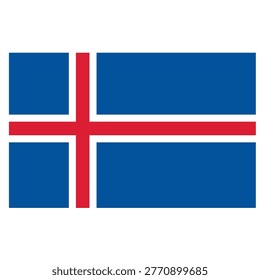 Iceland national flag vector icon