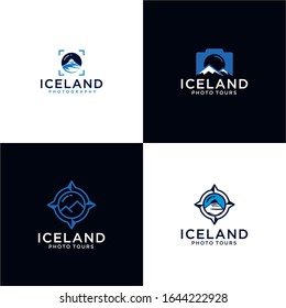 Iceland Photography Logo Vector Template
