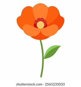 iceland poppy flower vector icon on white background