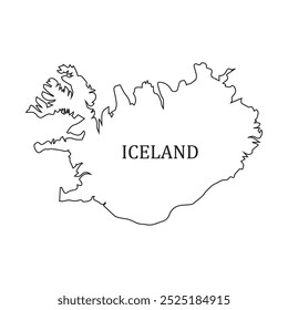 Iceland region map icon vector illustration design