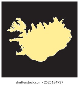 Islandia mapa de la región icono de diseño de Ilustración vectorial