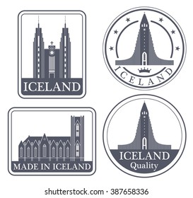 Iceland. Rubber and stamp