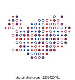 Iislandesa Silhouette Pixelated Pattern map ilustración
