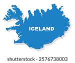 Iceland simple flat vector illustration map