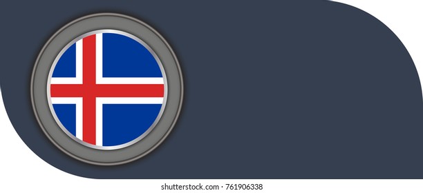 iceland vector flag illustration. eps10.