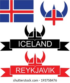 Iceland. Vector Illustration. Logo