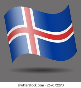 Iceland waving flag
