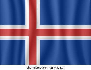 Iceland waving flag