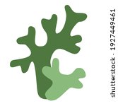 Icelandic green moss logo icon on white background