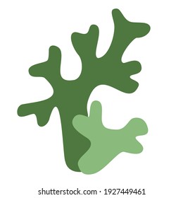 Icelandic green moss logo icon on white background