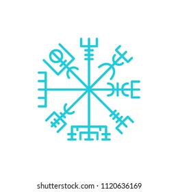 Icelandic magic runic sign (Vegvisir) icon