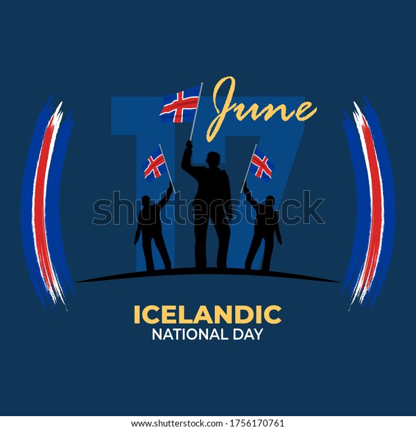 Icelandic National Day Translate Iceland National Stock Vector (Royalty Free) 1756170761 | Shutterstock