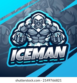 Iceman esport mascot logo design