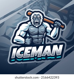 Iceman esport mascot logo design