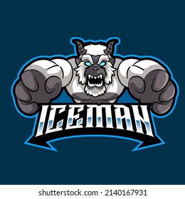 Iceman Mascot Logo Vector Illustration