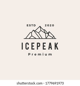 icepeak mount hipster vintage logo vector icon illustration