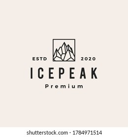 icepeak mount hipster vintage logo vector icon illustration