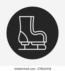 ice-skate line icon