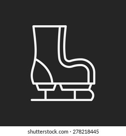 ice-skate line icon