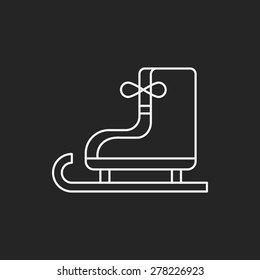 ice-skate line icon