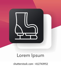 ice-skate line icon